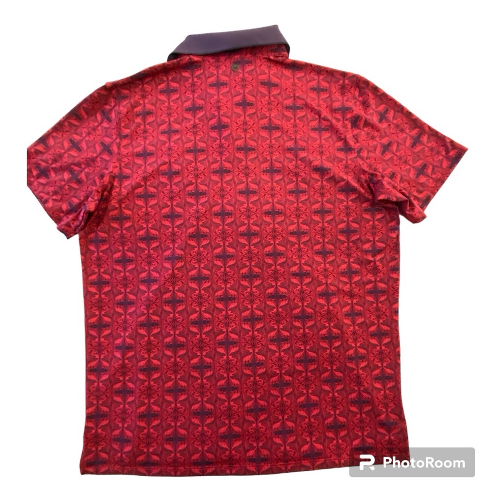 Greyson polo shirt Red/ Purple pattern Sz XL - Picture 2 of 8